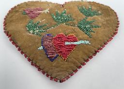 Native American Indian Beaded Valentines Heart