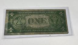 1935a Blue Seal Silver Certificate $1 Note