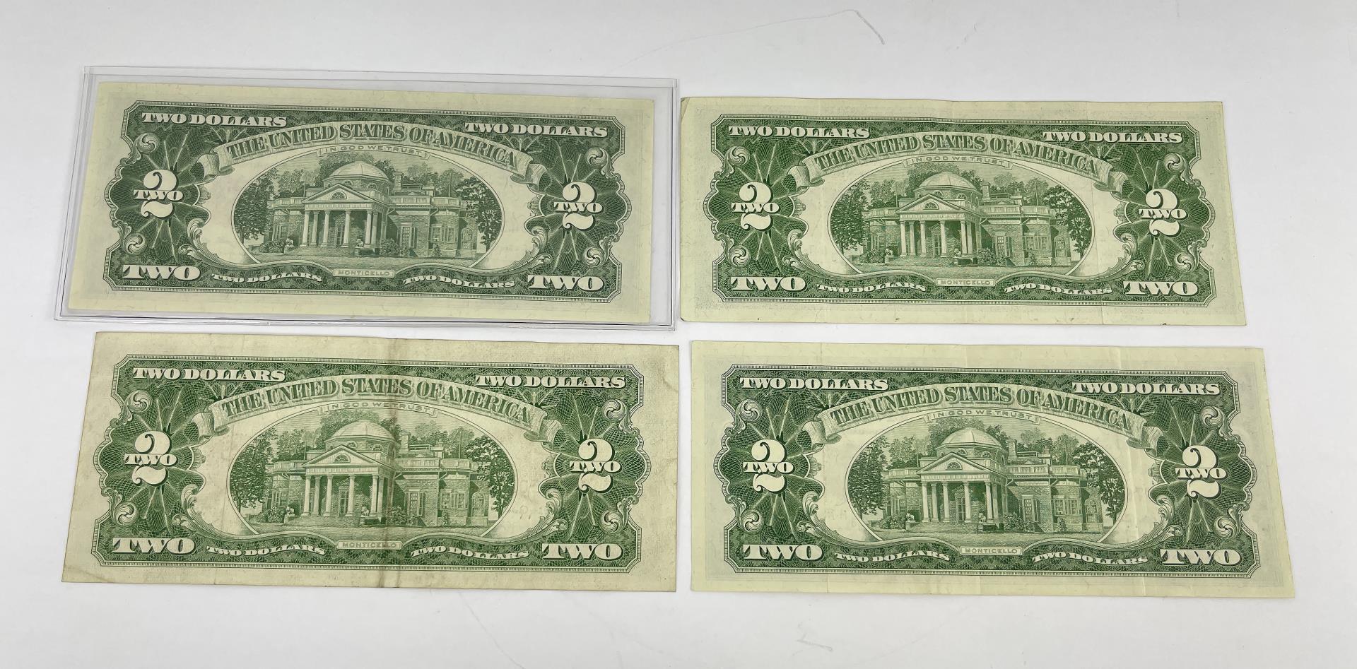 Lot of 4 1963 $2 Red Seal Notes