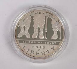 2010 American Veterans Silver Dollar Round