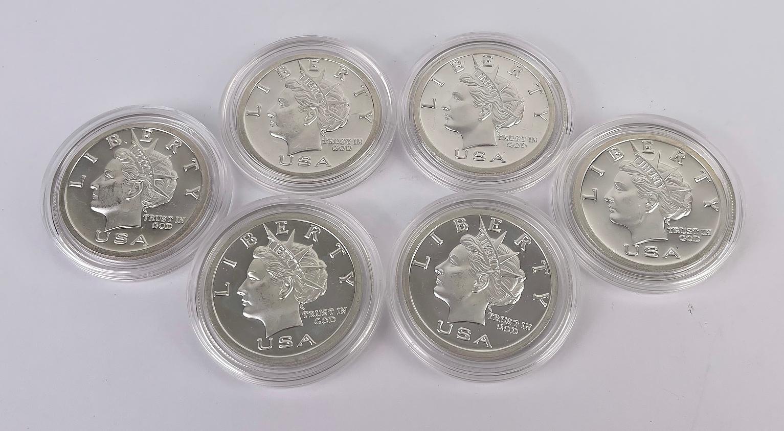 Norfed 1oz Silver Rounds $20 Liberty Dollars