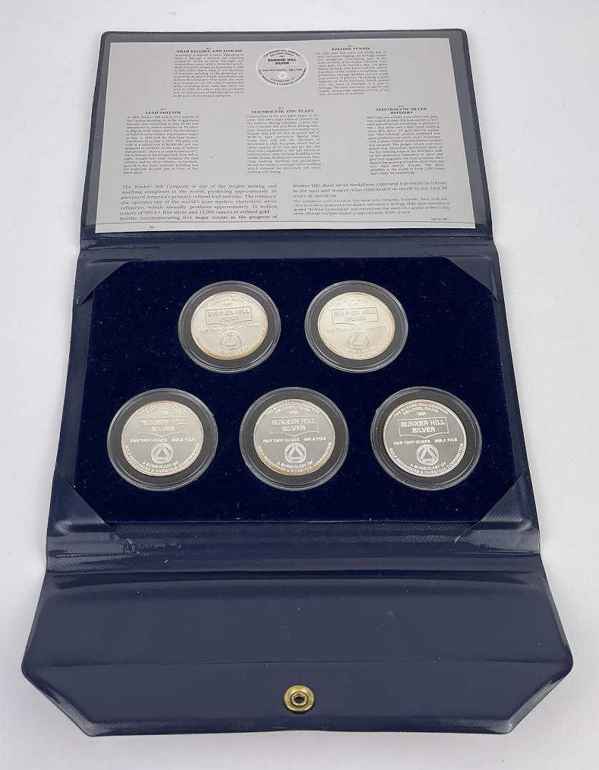 1982 The Bunker Hill Company Silver Medallion Set