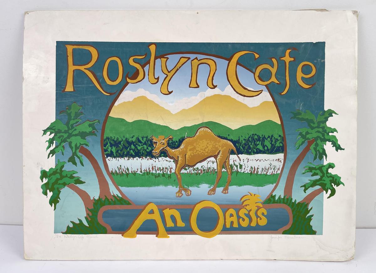 Roslyn Cafe Washington Camel Serigraph Print