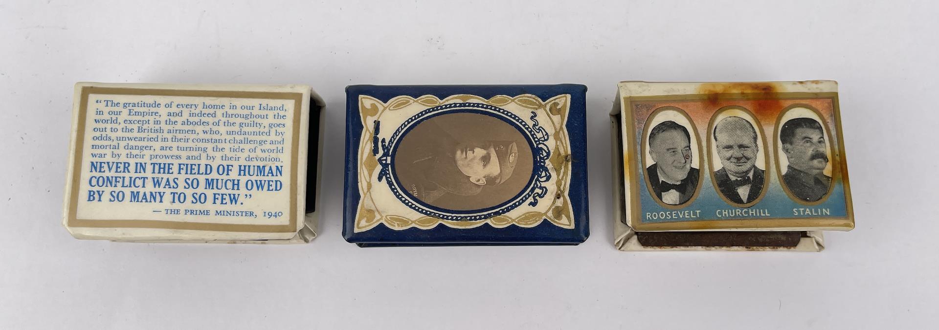 3 WW1 WW2 RAF Celluloid Match Box Covers