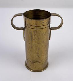 WW1 Trench Art Handled Shell Casing Vase