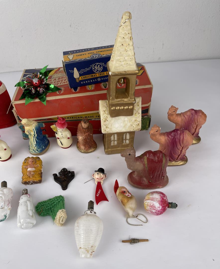 Group of Antique Christmas Decorations