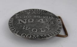 Newhouse SNOC 4 1/2 Wolf Trap Pan Belt Buckle