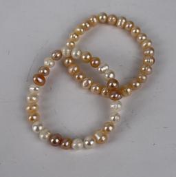 Pair of Tahitian Gold Color Pearl Bracelets