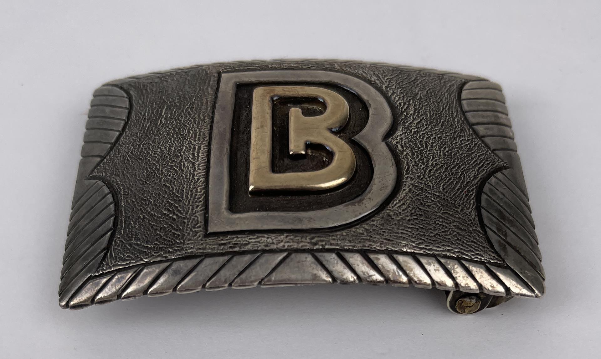 Navajo Sterling Silver Belt Buckle Signed