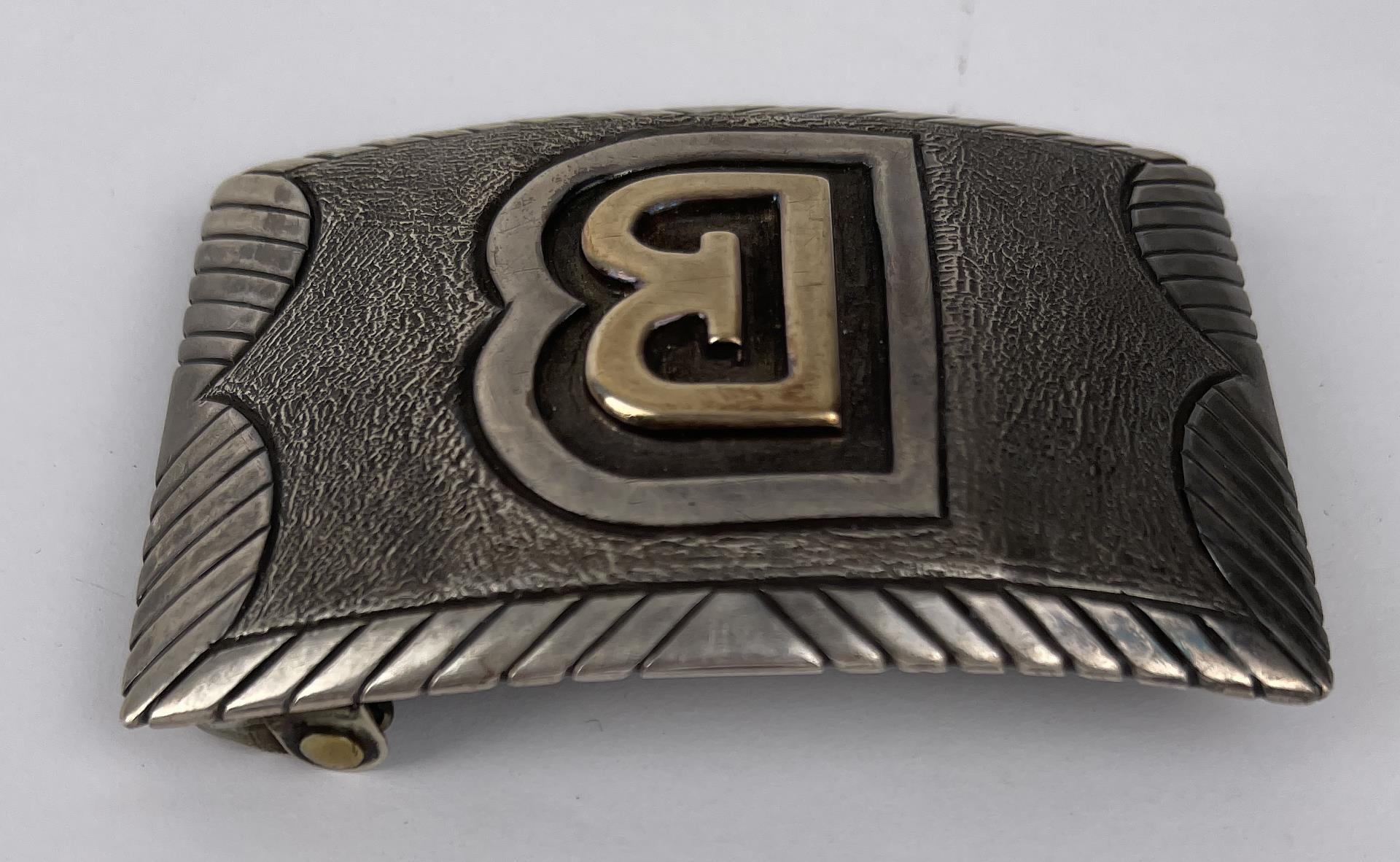 Navajo Sterling Silver Belt Buckle Signed