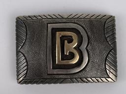 Navajo Sterling Silver Belt Buckle Signed