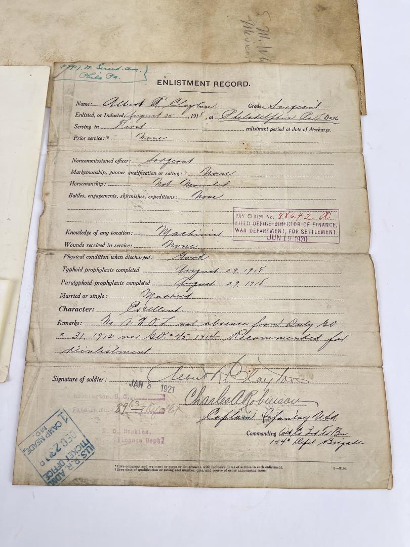 Group of WW1 Documents and Photos