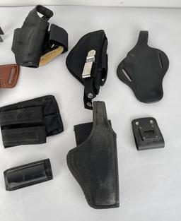 Group of Leather and Nylon Pistol Holsters