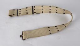 WW2 US Army MP White Web Pistol Belt