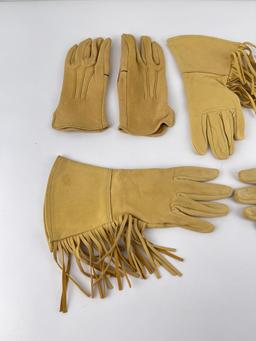 Group of Custom Made Elk Leather Gloves