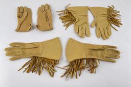 Group of Custom Made Elk Leather Gloves