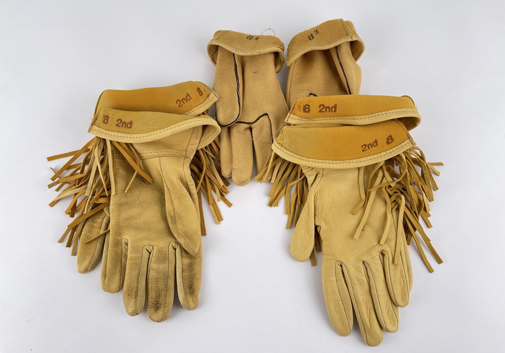 Group of Custom Made Elk Leather Gloves