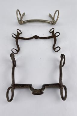 Group of 3 Antique Cowboy Horse Bits