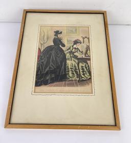 Antique French Fashion Print