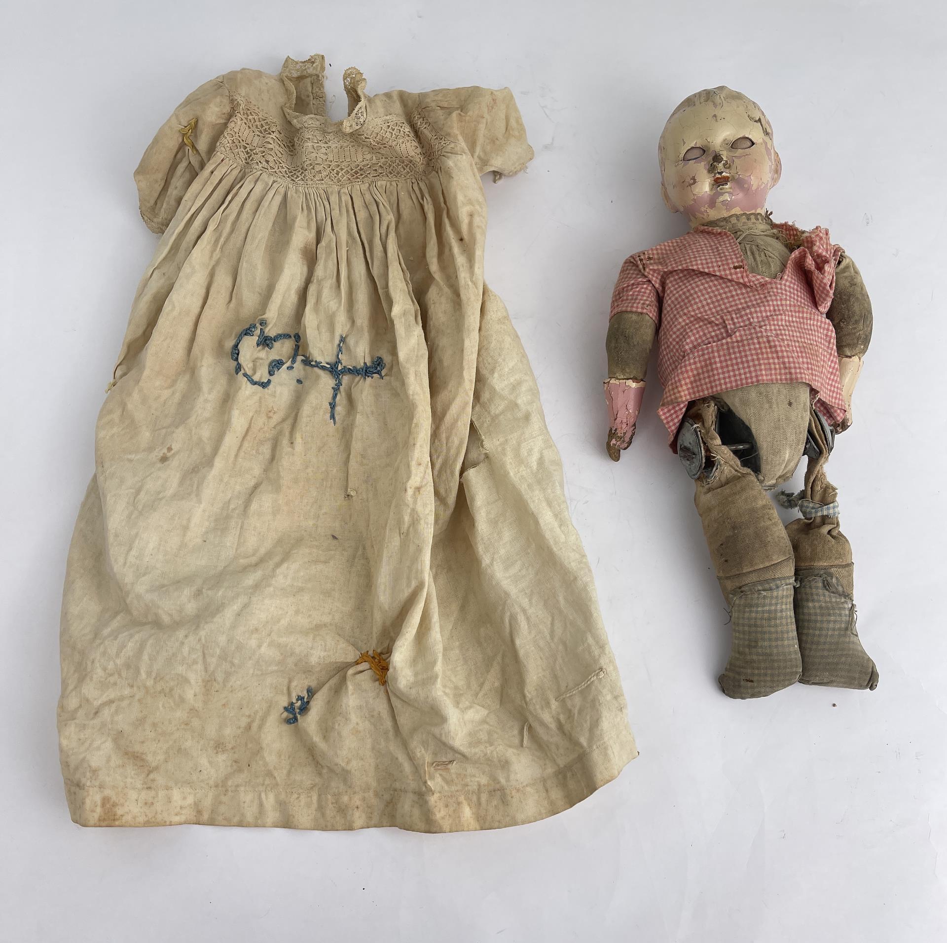 Antique Unusual Jointed Composition Doll