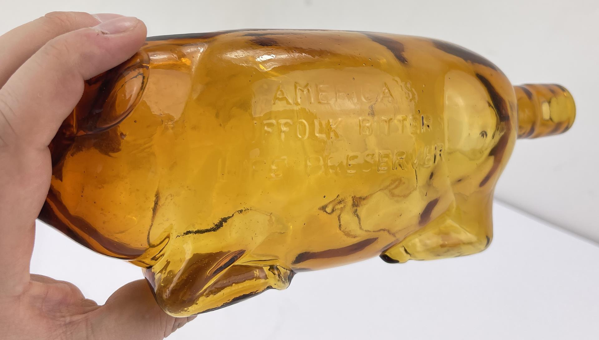 Suffolk Bitters Pig Bottle Hog Flask