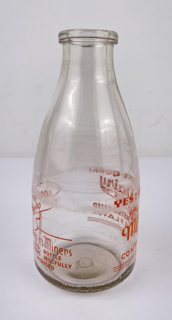 Miners Dairy Butte Montana Milk Bottle