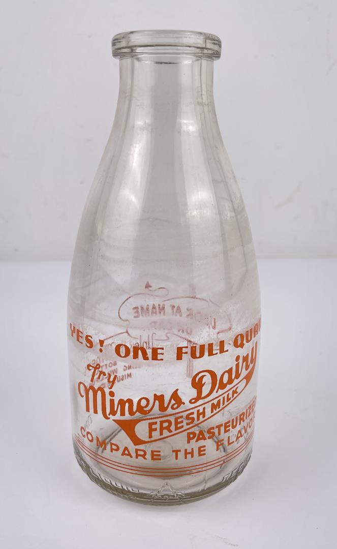 Miners Dairy Butte Montana Milk Bottle