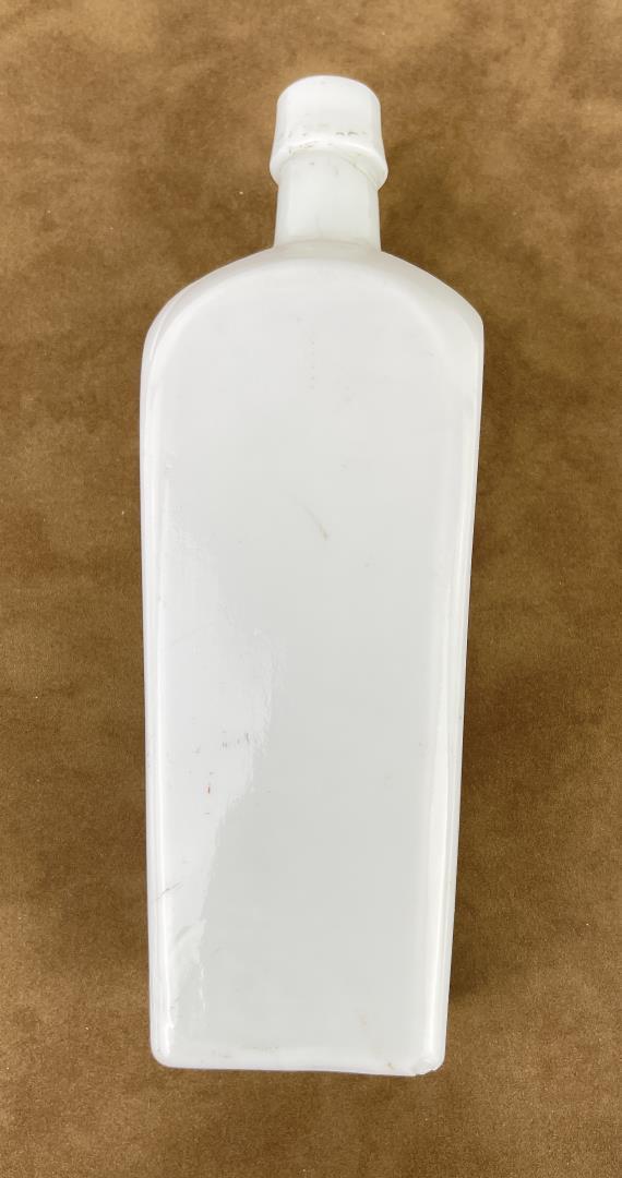 Rudolph Bader Gin White Milk Glass Bottle