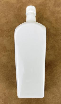 Rudolph Bader Gin White Milk Glass Bottle