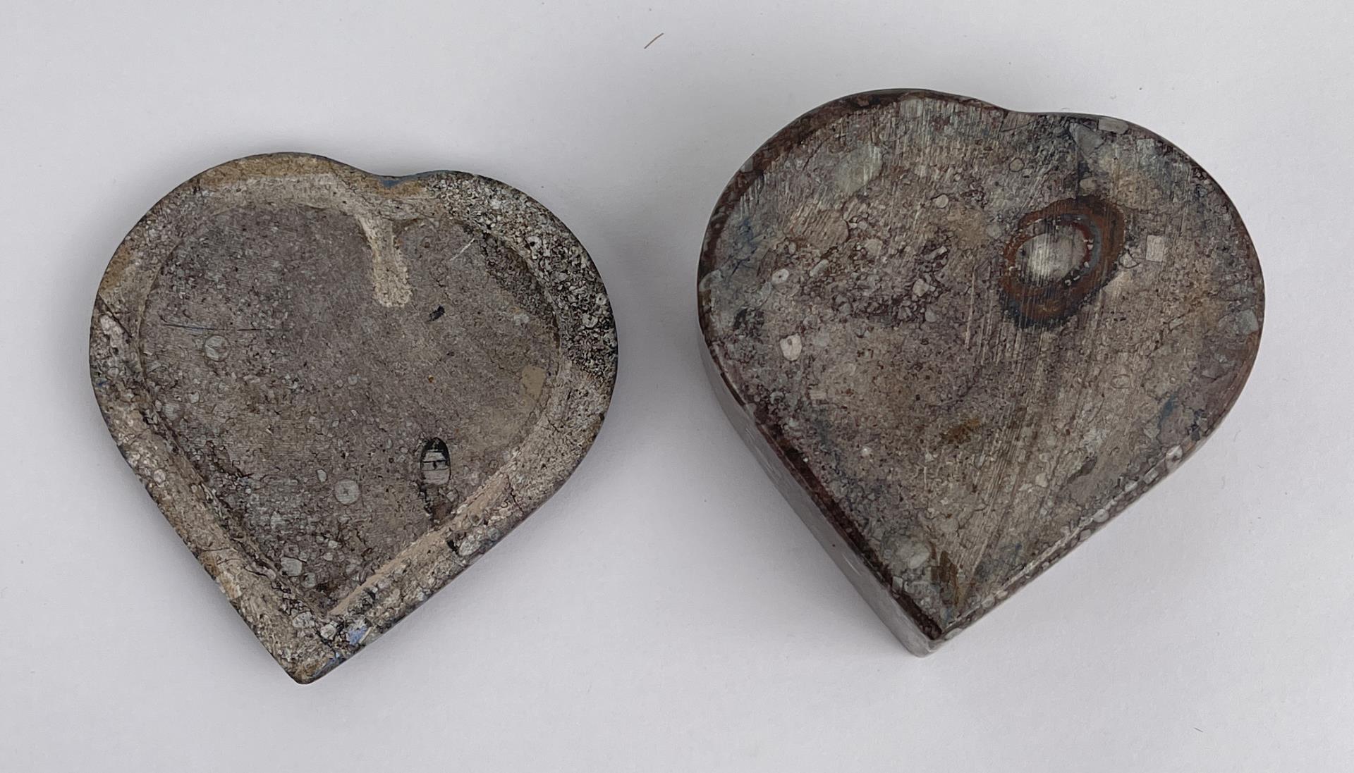 Moroccan Ammonite Fossil Stone Heart Shaped Box