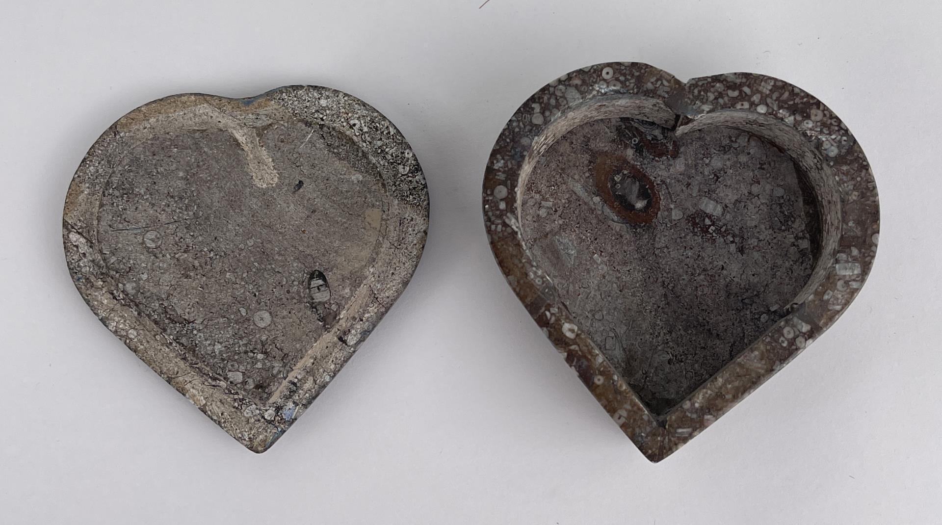 Moroccan Ammonite Fossil Stone Heart Shaped Box