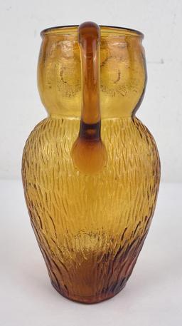 Mid Century Kanawah Glass Owl Pitcher