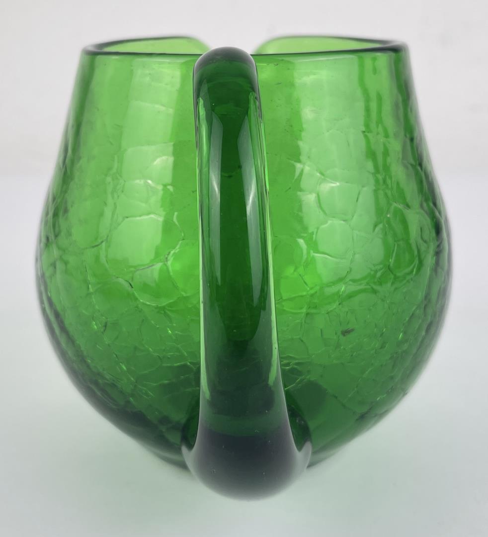 Mid Century Blenko Glass Green Pitcher