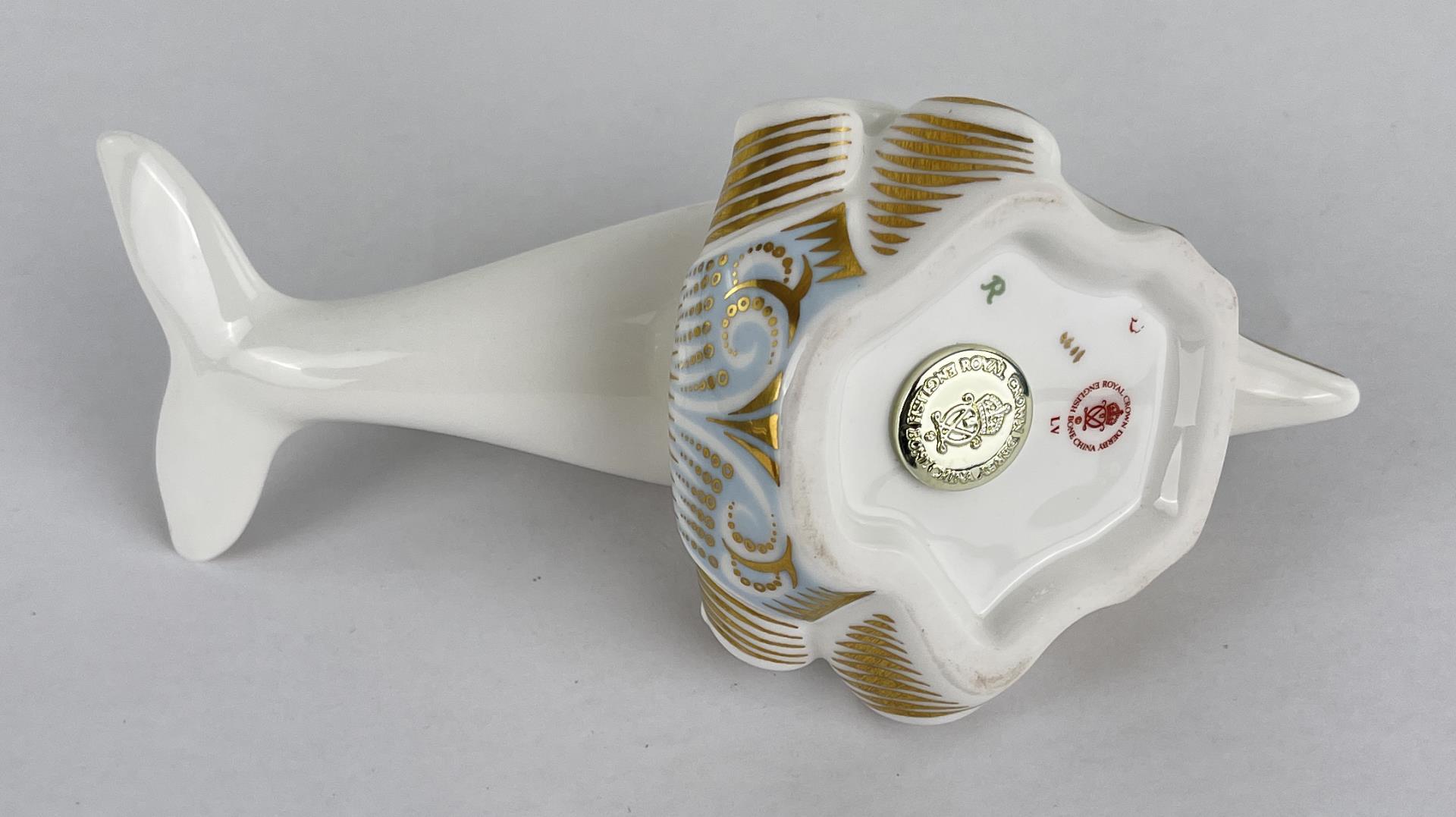 Royal Crown Derby Porcelain Dolphin Paperweight