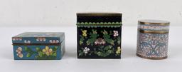 Antique Chinese Cloisonne Boxes