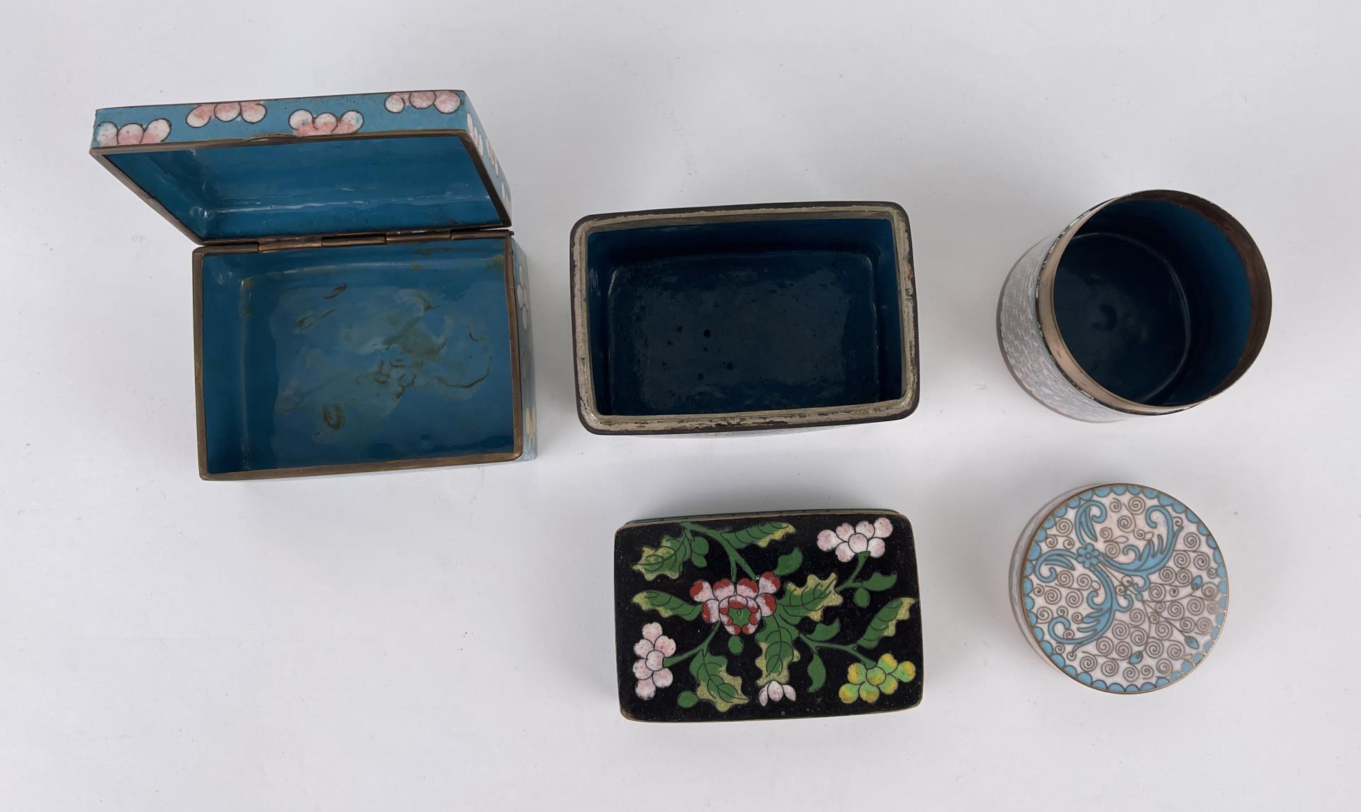 Antique Chinese Cloisonne Boxes