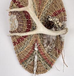 Native American Indian Antler Basket Hanging