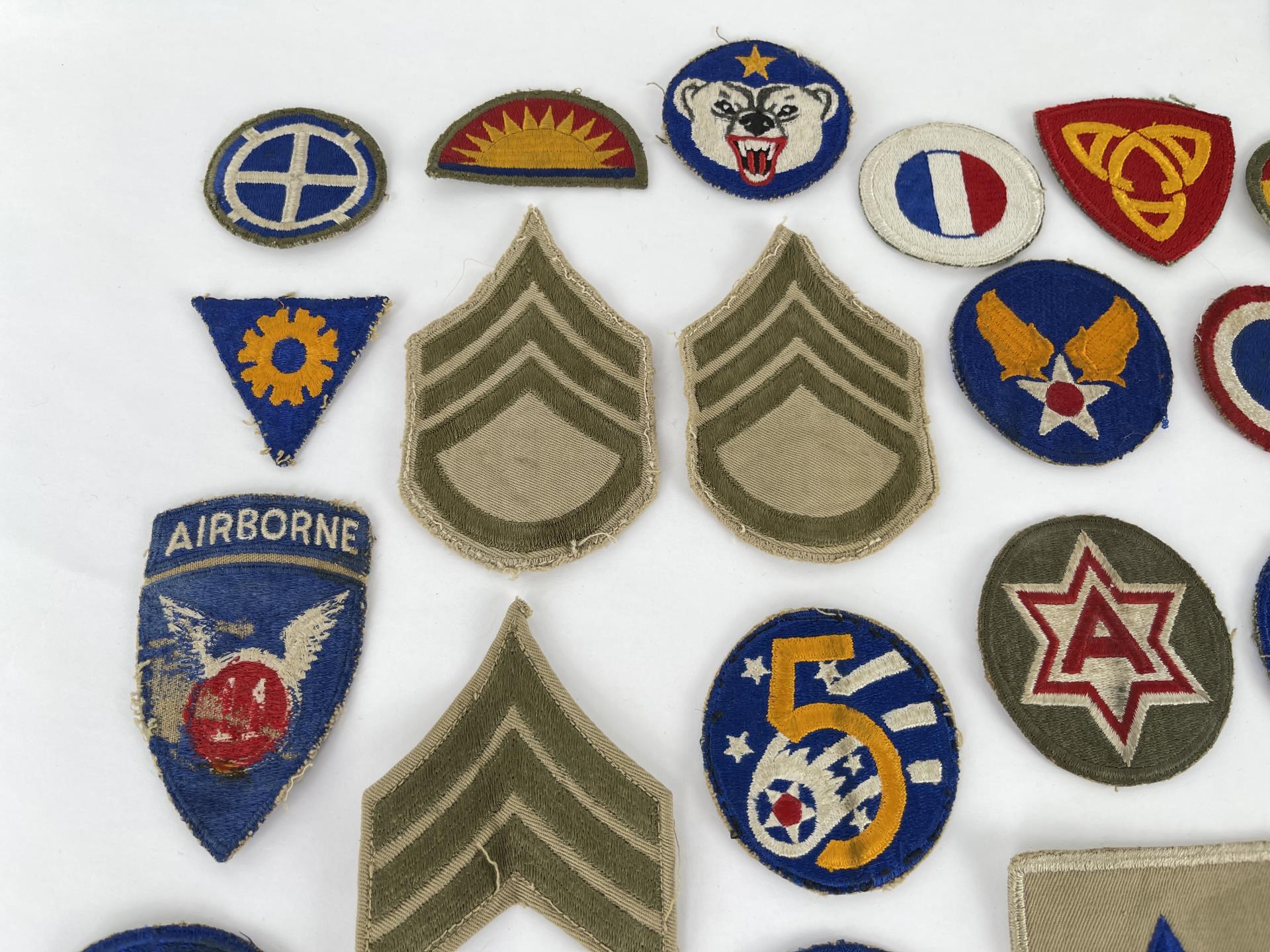 Large Group of WW2 US Military Patches