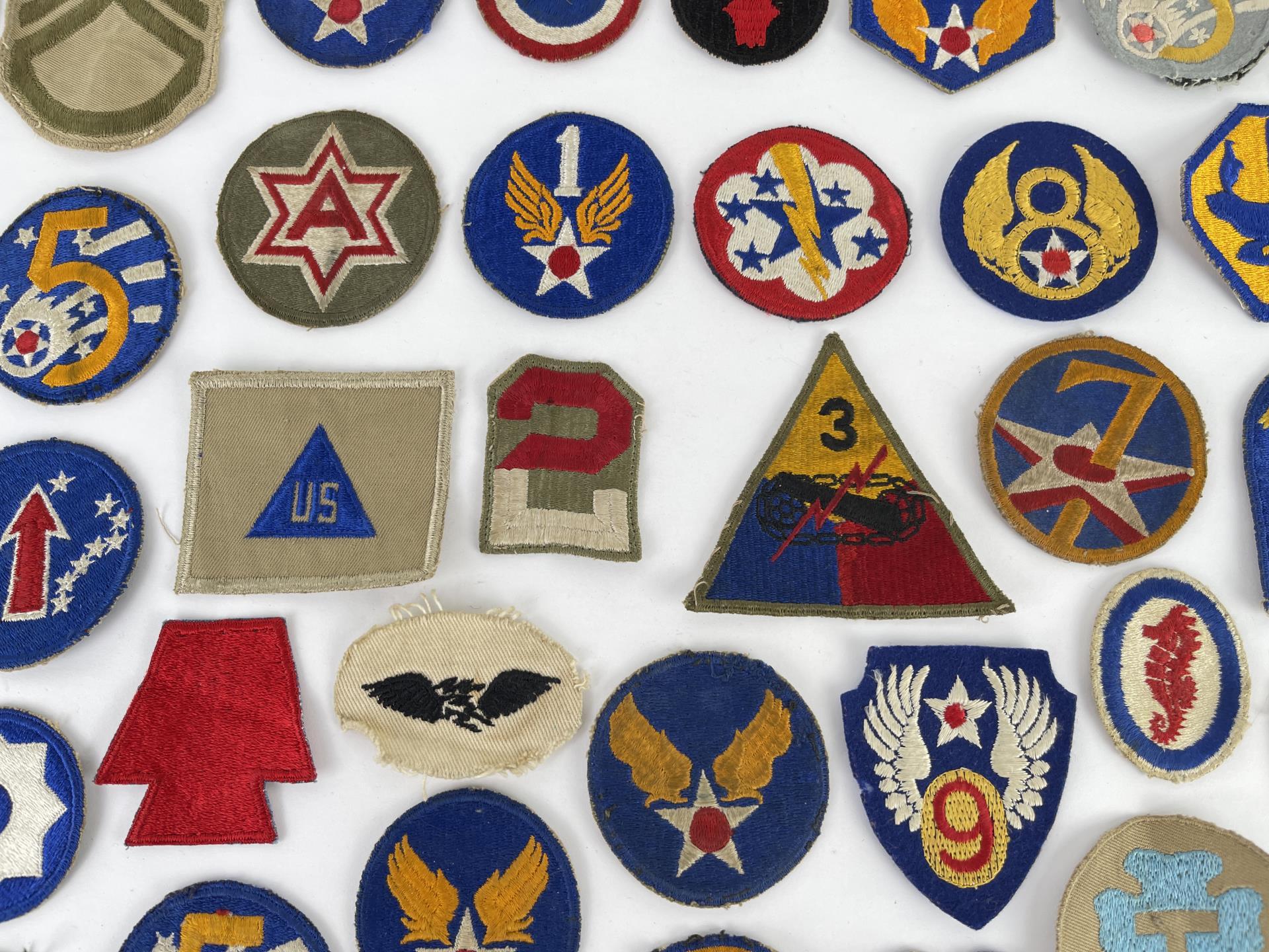 Large Group of WW2 US Military Patches