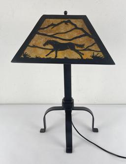 Western Cowboy Iron Lamp Horse Silhouette Shade