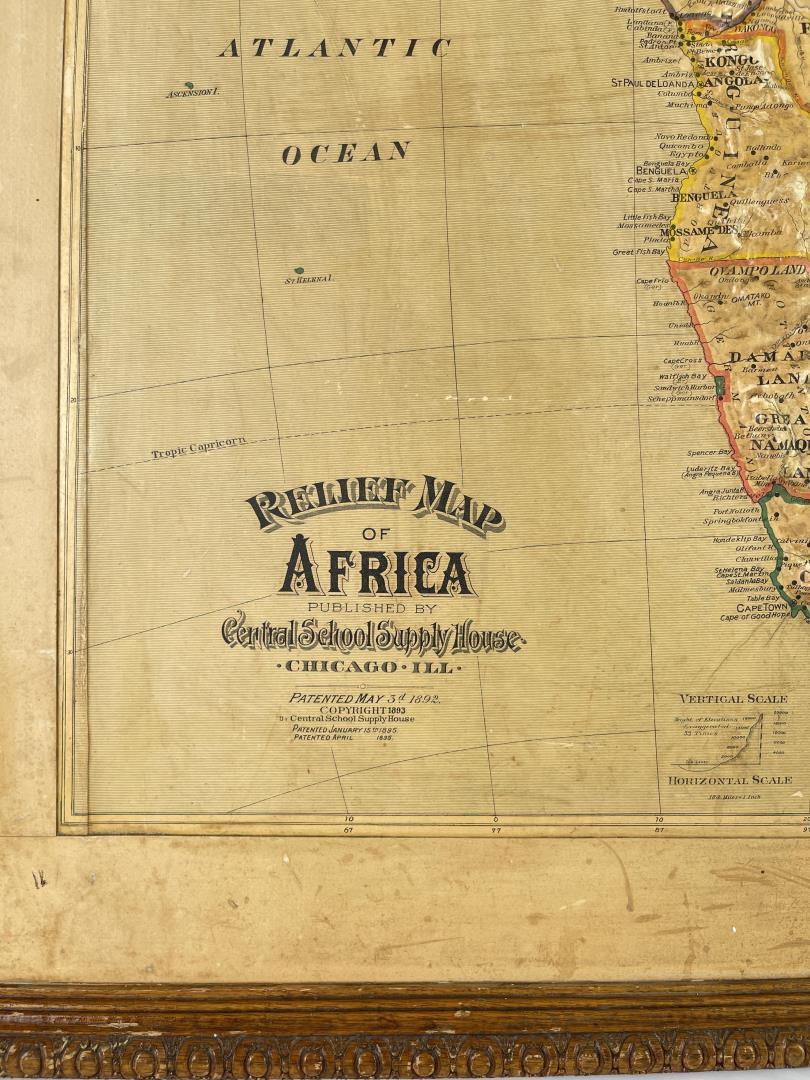 Relief Map of Africa Central School Supply House