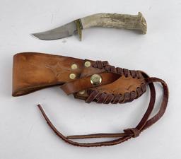 Custom Made Montana Deer Horn Knife