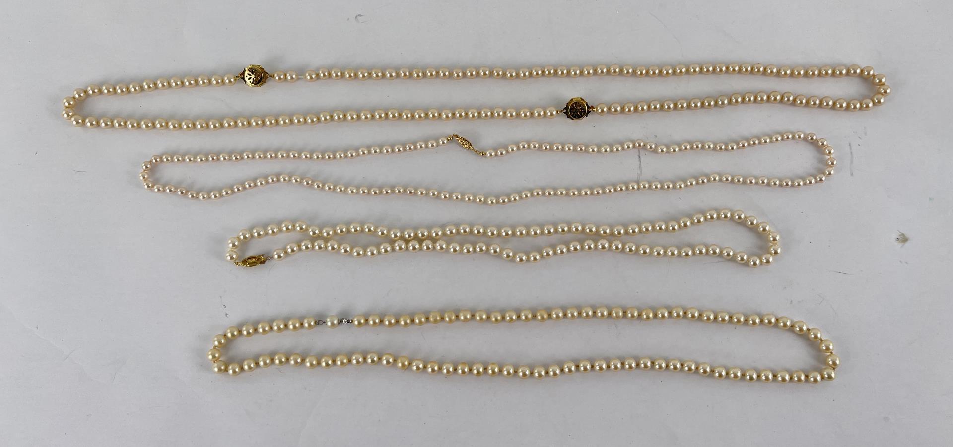 Group of Faux Pearl Necklaces