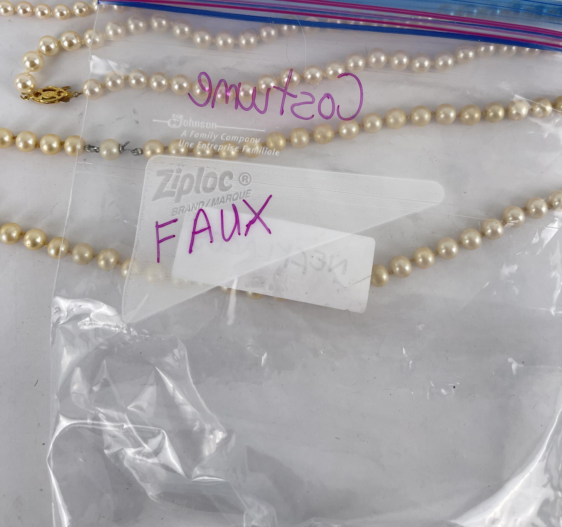 Group of Faux Pearl Necklaces