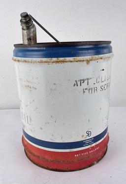 Standard Oil 5 Gallon Can Stanolube