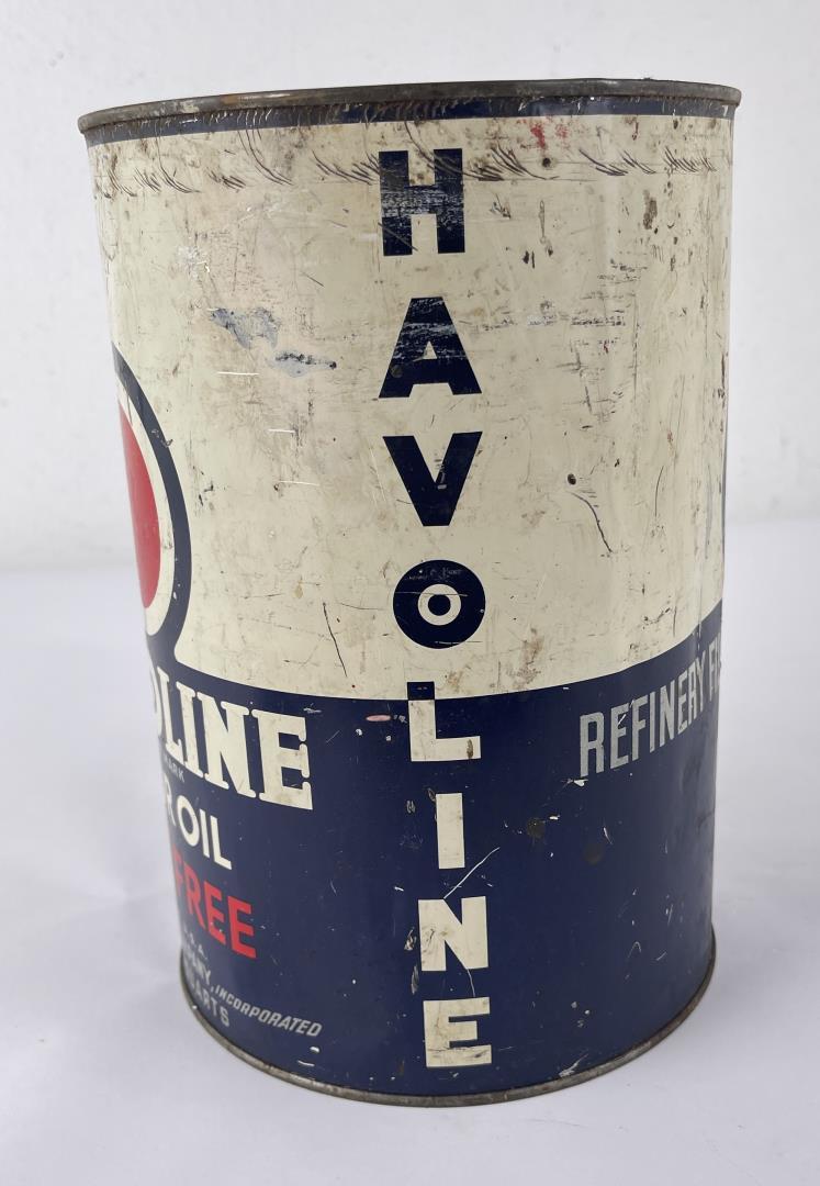 Havoline Motor Oil Can WaXfree Five Quart