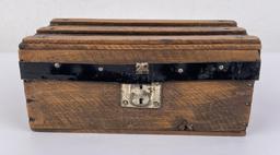 Antique Wood Doll Trunk