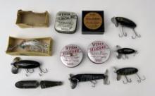 Antique Fishing Lures & Line Dressing Tins