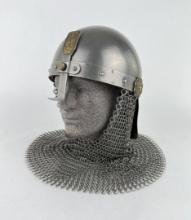 Steel Medieval Helmet and Chain Mail LARP