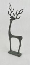 Mid Century Bronze Deer Sculpture